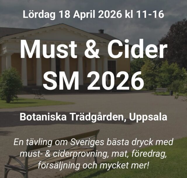 Lördagen den 18 april i Uppsala är det Must & Cider på schemat! 🥂🍎
I botaniska trädgårdens orangeri Linneanum kommer musterier och ciderier från hela Sverige ställa ut med sina fantastiska produkter och ni har möjlighet att provsmaka, prata med producenten, lära er om frukten och tillverkningen och dessutom få reda på resultaten i årets Must SM och Cider SM! Om inte det vore nog så spännande så går det även flertalet intressanta föredrag på olika teman rörande frukt och dryck, provningar av ost till must eller cider går att anmäla sig till och servering av mat samt ost- och matvagnar finns på plats 😍🍎🌸🍾🧀🍔
Varmt välkomna! Entré: 30kr, inkluderar ett glas för provsmakning 🥂Evenemanget görs i samarbete med @lrfsverige @uppsalauniversity @svenska_ciderframjandet@drygcider @kimmorumpunen @svartbackens.tradgard @sanna_lindberg1 @butecider @cajsas_kok @ciderbruket @ekbolandagard @ehrenhofers @granummusteri @kopingsmusteri @norrteljemusteri @reuterdahlsosterlen @rudenstams @smallcider @skogsbackensost @smakgarden @sundsvallsmusteri @sabyfrukt @sormlandsapplen @sormlandsmusteri @