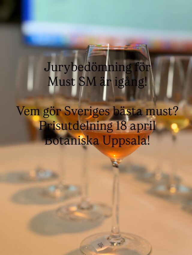 Nu är juryarbetet igång för Must SM! Om du vill veta vem som gör Sveriges bästa must så kom till Botaniska Trädgården i Uppsala den 18 april.
Must- och ciderprovning, föredrag, ledda provningar med hantverksost och cider/must.
Samt prisutdelning i både Cider SM och Must SM!
#svenskmustocider #mustsm #cidersm #svenskaäpplen #botaniskauppsala